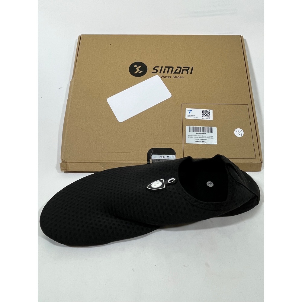 SIMARI Water Shoe Men Black Circular Mesh Breathable Aqua Sock EU44-45 US11-11.5